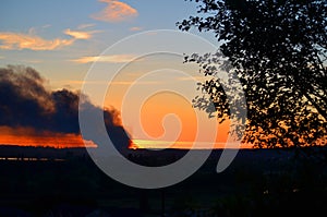 3 Alarm Structure Fire Burns across the valley