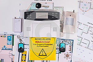 Alarm system, cctv on house plan