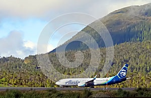 Alaska Airline with scenic View