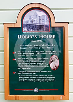 Alaska - Creek Street Dollys House Historic Marker