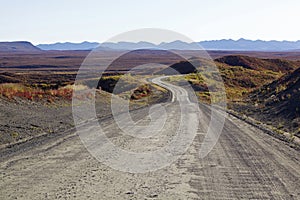 Alaska Denali highway in autumn