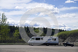 Alaska Highway Motor Home Rest Stop