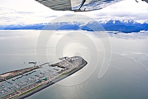 Alaska - Homer Spit Kachemak Bay Aerial View