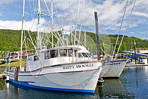 Alaska Hoonah Harbor Fishing Boats