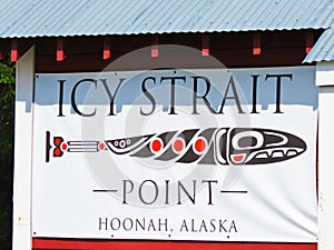 Alaska Icy Strait Point Sign