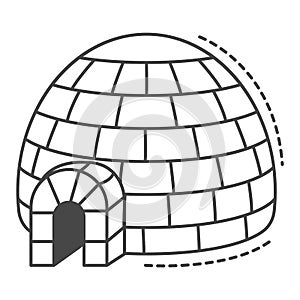 Alaska igloo icon, outline style