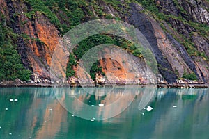 Alaska Inside Passage Cliffs and Calm Water