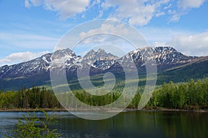 Alaska Mountains and Lake, Palmer Hays Flats photo