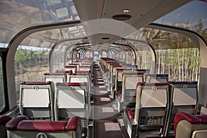 Alaska railroad passenger car