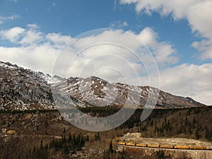 Alaska Railroad Train in Denali National Park