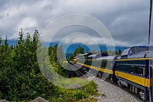 Alasks Railroad in Alaska.  Passenger and freight.