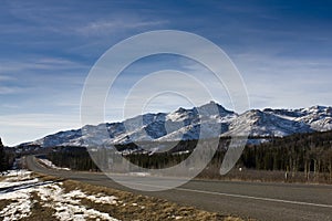 Alaska Range and Highway in Healy Alaska