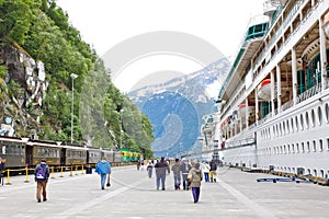 Alaska Skagway Railroad Dock Cruise Ships