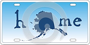 Alaska state license plate vector
