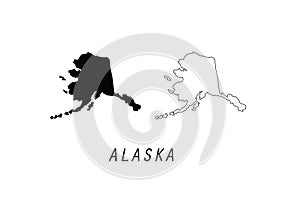 Alaska state map outline 