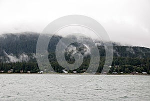 Alaska USA - Cruising in Auke Bay in a cloudy day