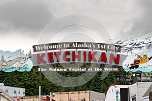 Alaska Welcome Ketchikan Sign