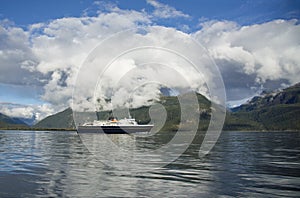 Alaskan ferry in the Lynn Canal