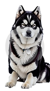 Alaskan Malamute illustration Artificial Intelligence artwork generated