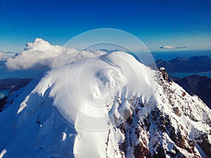 Alaskan range snowcapped mountain peak