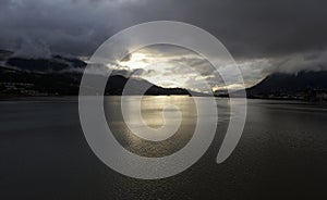 Alaskan Sunset in Fall