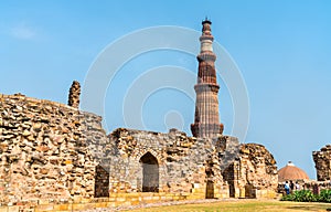 Alauddin Khilji Tomb and Madrasa at the Qutb Complex in Delhi, India