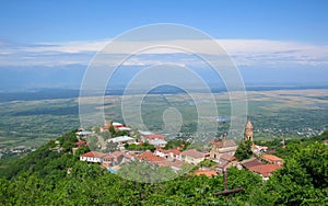 Alazani valley, Kakheti, Georgia: Signagi downtown in Georgia`s region of Kakheti and center of the Signagi Municipality in