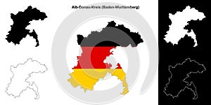Alb-Donau-Kreis outline map photo