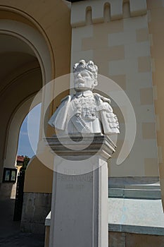 Alba Iulia Romania  Alba Carolina; Statue & x28;Bust& x29; of King Ferdinand