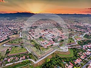 Alba Iulia vauban style medieval walled fortress