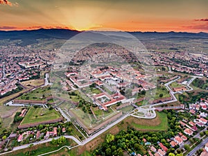 Alba Iulia vauban style medieval walled fortress photo