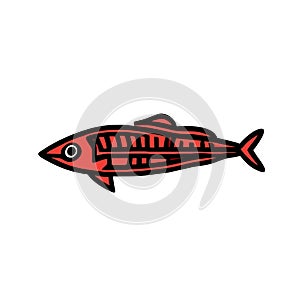 Albacore Tuna fish red icon vector illustration