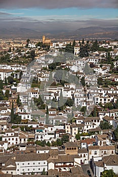 Albaicin, Granada from the Alhambra in the early morning