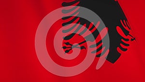 Albania flag background waving abstract banner - seamless video loop animation