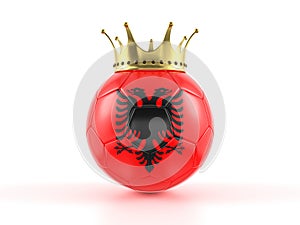 Albania flag soccer ball with crown