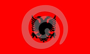 Albania flag vector. Illustration of Albania flag