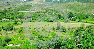 Albania landscape; Lush Green farm Land and Forest
