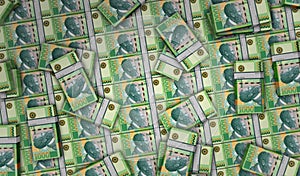 Albania Lek money banknotes pack 3d illustration