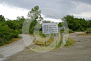 Albania and Montenegro frontier crossing photo