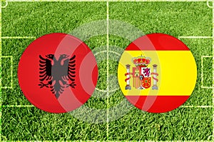 Albania vs Spain football match