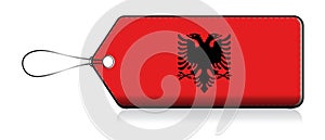 Albanian emoji flag, Label of  Product made in Albania photo