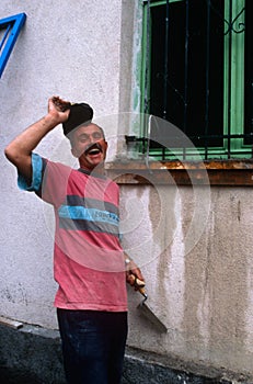 An Albanian man in Kosovo.