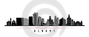 Albany skyline horizontal banner.