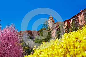 Albarracin medieval town in spring Teruel Spain
