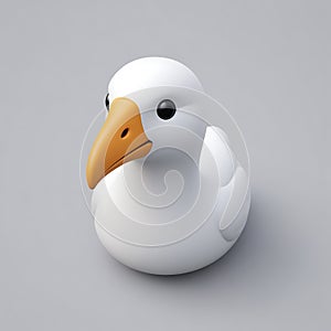 Albatross 3D vector Emoji icon illustration, funny little animals, Cute Albatross on a white background