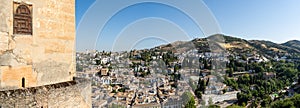 Albayzin district of Granada, Spain, from the towers of the Alhambra