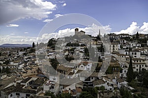 Albayzin, district with many historic buildings of Moorish origin in Granada, Andalusia, Spain