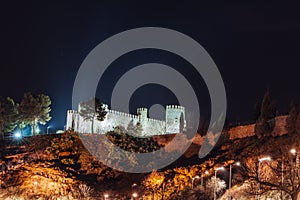 Albergue Castillo San Servando castle light up at night photo
