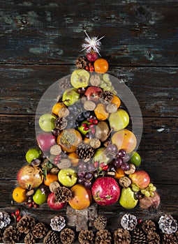 Albero di Natale di frutta