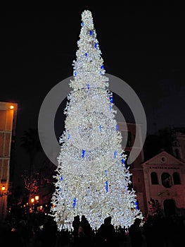 ALBERO DI NATALE, SALERNO, SUD ITALIA.